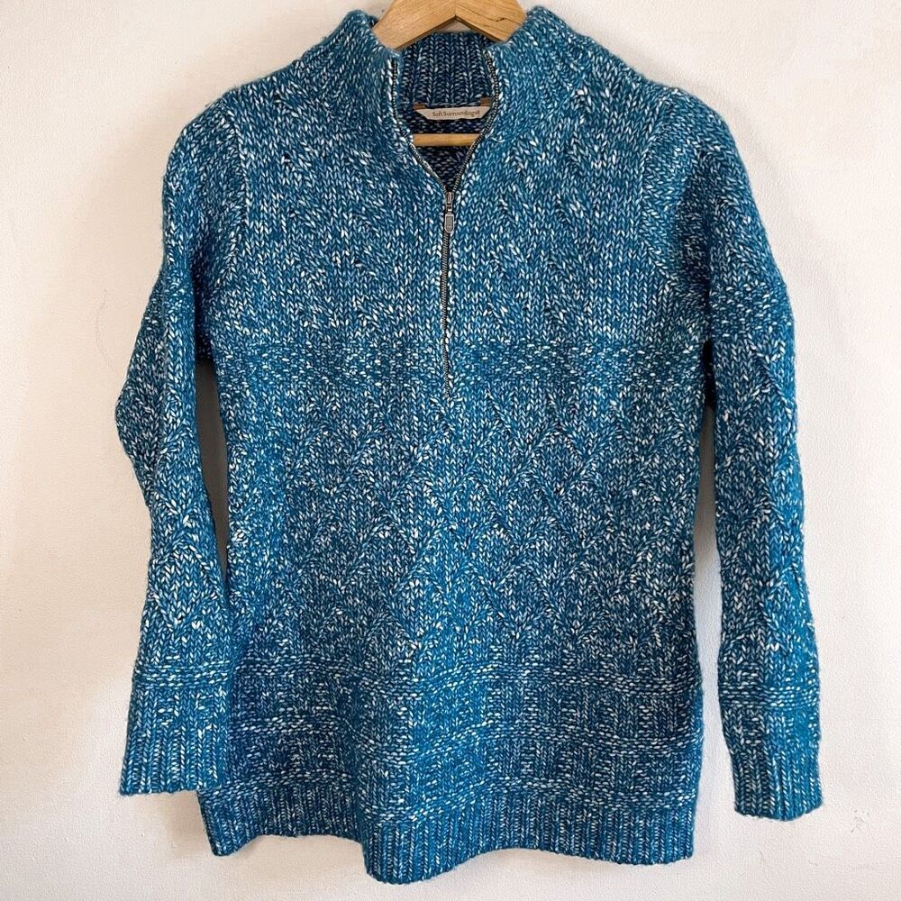 Soft Surroundings 1/4 Zip Sweater Size‎ M